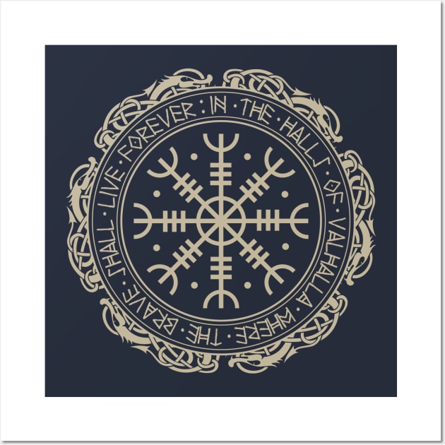 Aegishjalmur The Helm of Awe Viking Warrior Shield Art Wall Art by DesignsbyZazz